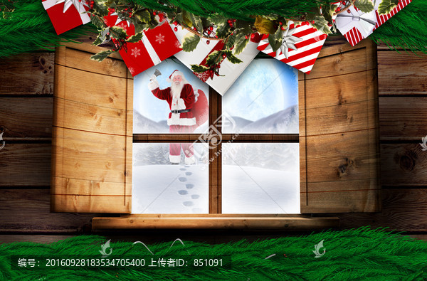 窗外的圣誕老人的復合形象