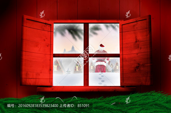 窗外的圣誕老人的復(fù)合形象