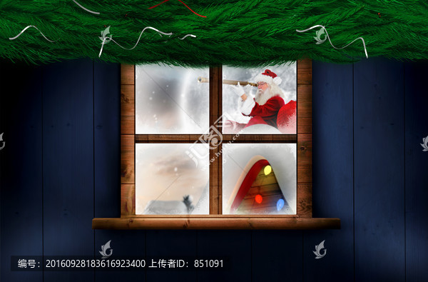 窗外的圣誕老人的復合形象