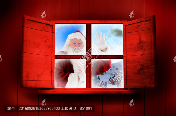 窗外的圣誕老人的復(fù)合形象