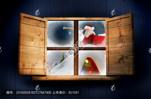 窗外的圣誕老人的復(fù)合形象