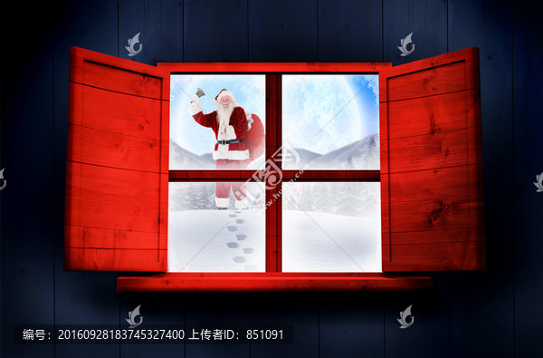 窗外的圣誕老人的復(fù)合形象