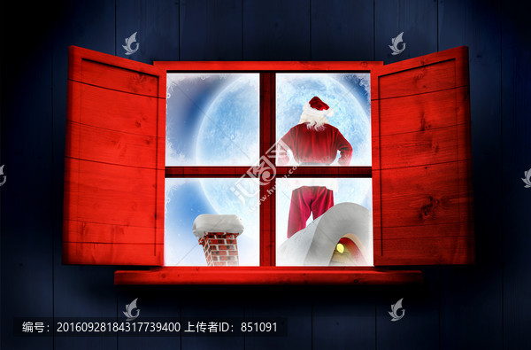 窗外的圣誕老人的復合形象