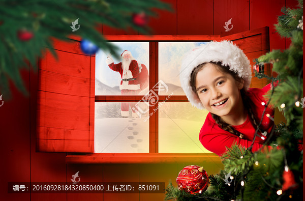 窗外的圣誕老人的復(fù)合形象
