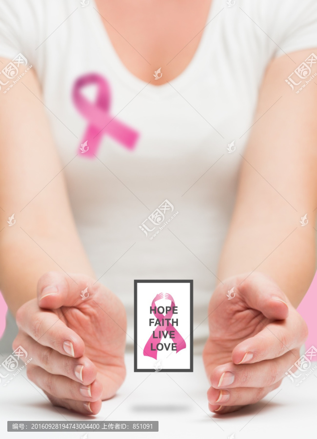 粉色絲帶關愛女性