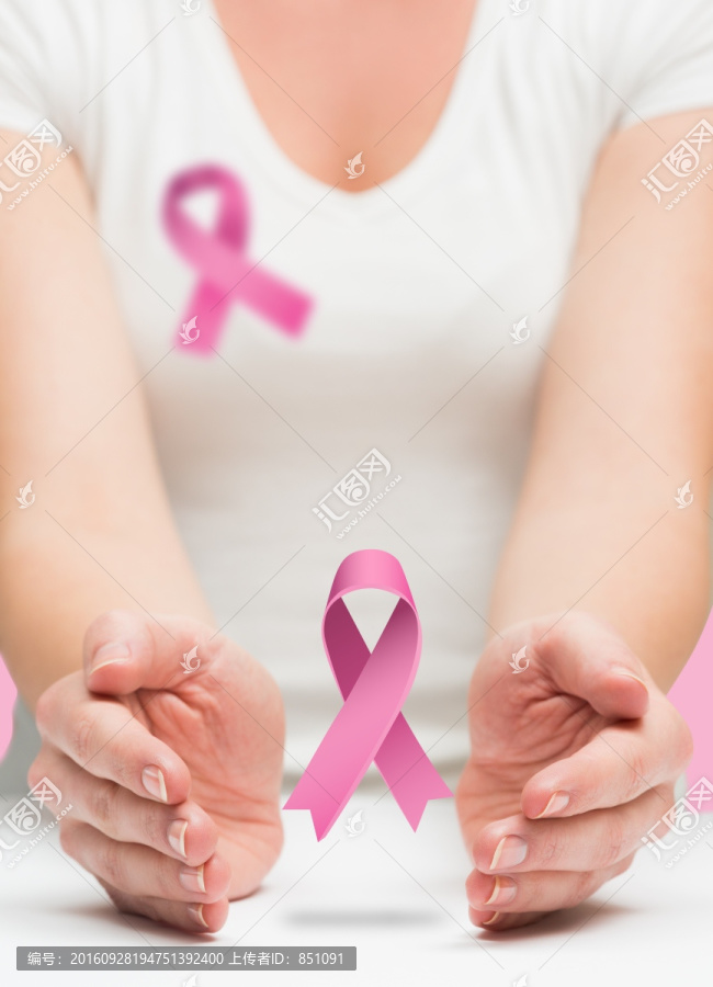 粉色絲帶關愛女性