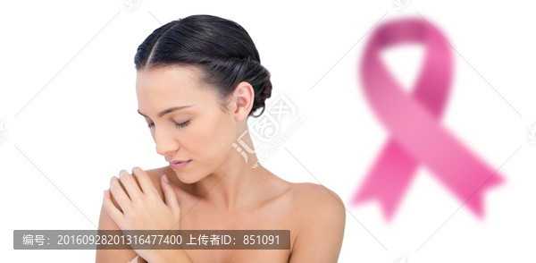 粉色絲帶關愛女性健康