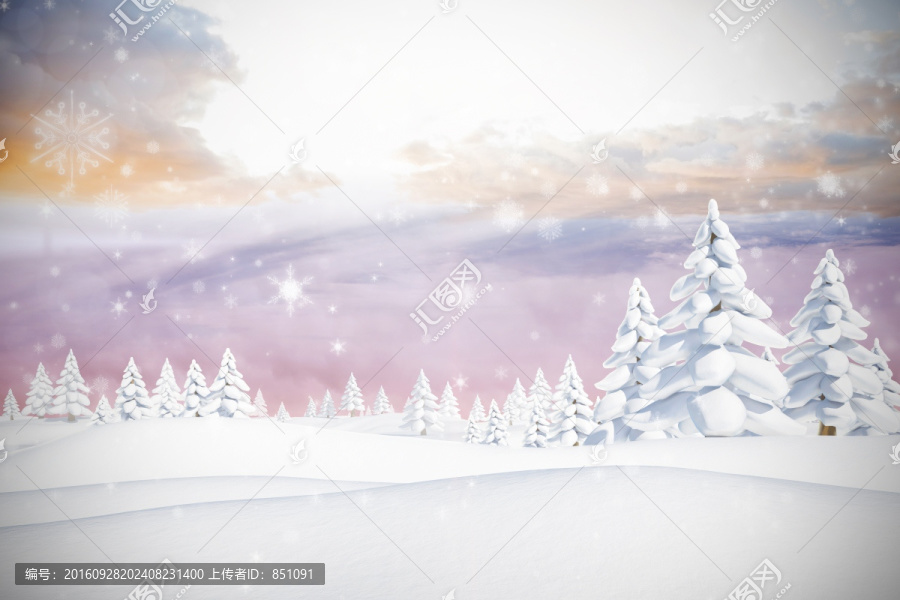 用白色的星星落下的雪