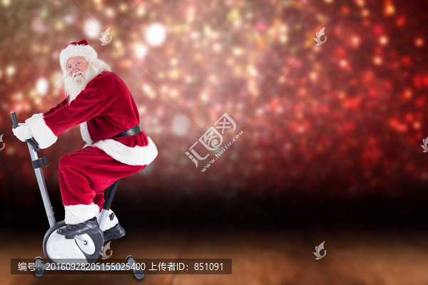 圣誕老人健身的復(fù)合形象