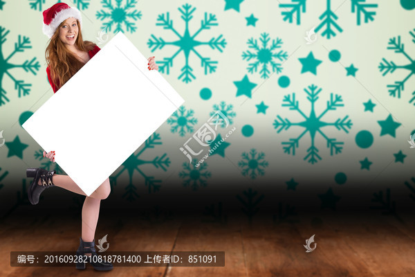 女人拿著白板的復(fù)合形象
