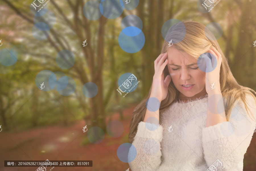 女人頭痛的復合形象