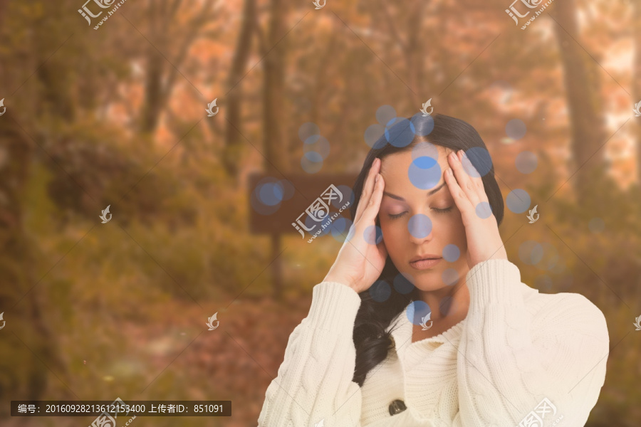 女人頭痛的復合形象