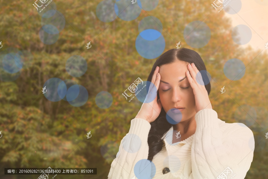 女人頭痛的復(fù)合形象