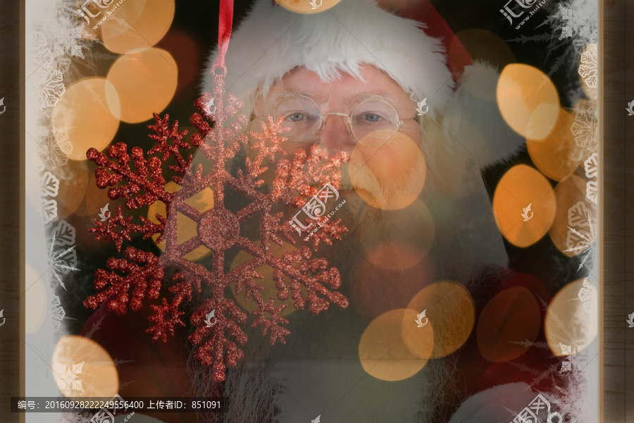 圣誕老人微笑著的復(fù)合形象