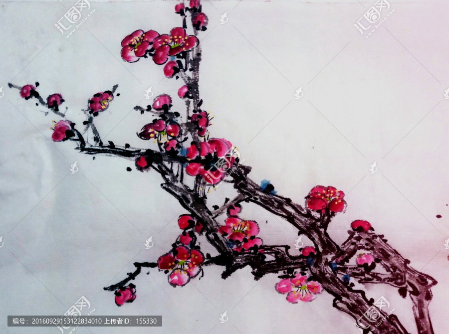 一枝紅梅