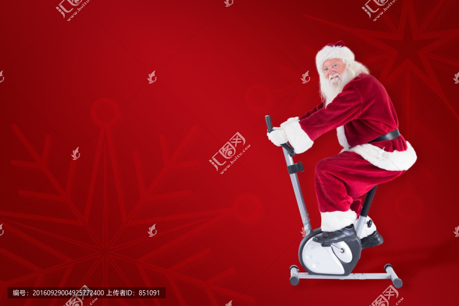 圣誕老人健身的復(fù)合形象