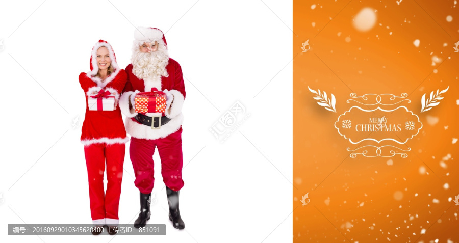 圣诞老人和夫人的复合形象