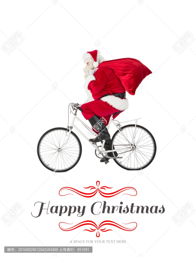 圣誕老人騎車的復(fù)合形象