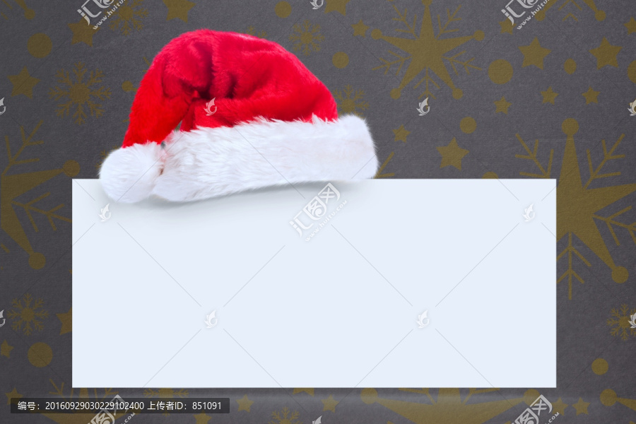 海報(bào)上的圣誕老人帽的復(fù)合形象
