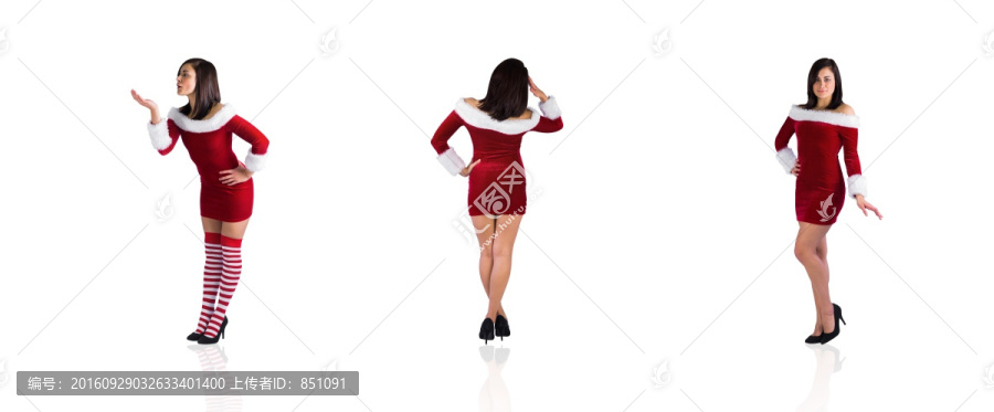 圣誕節(jié)日美女海報