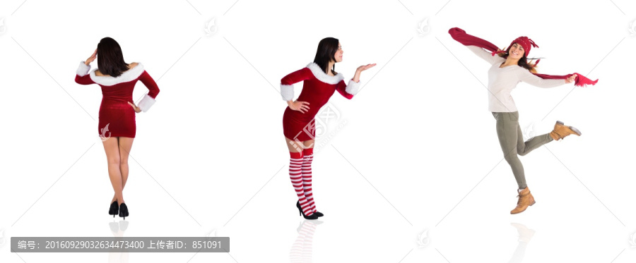 圣誕節(jié)日美女海報