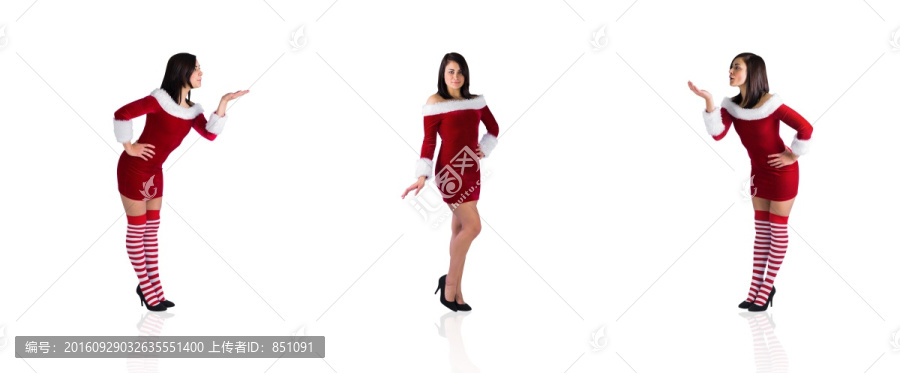 圣誕節(jié)日美女海報(bào)