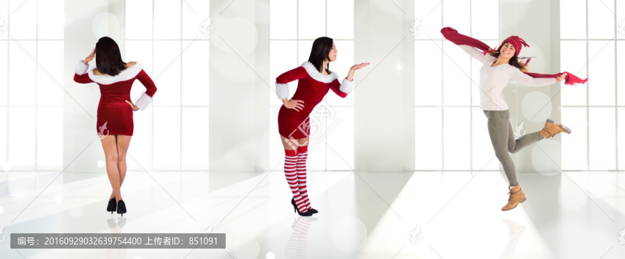 圣誕節(jié)日美女海報(bào)