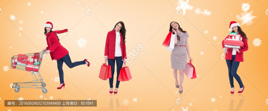 優(yōu)雅女人擺出各種姿勢