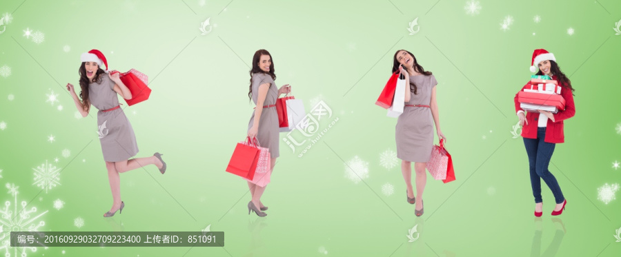 優(yōu)雅女人擺出各種姿勢(shì)