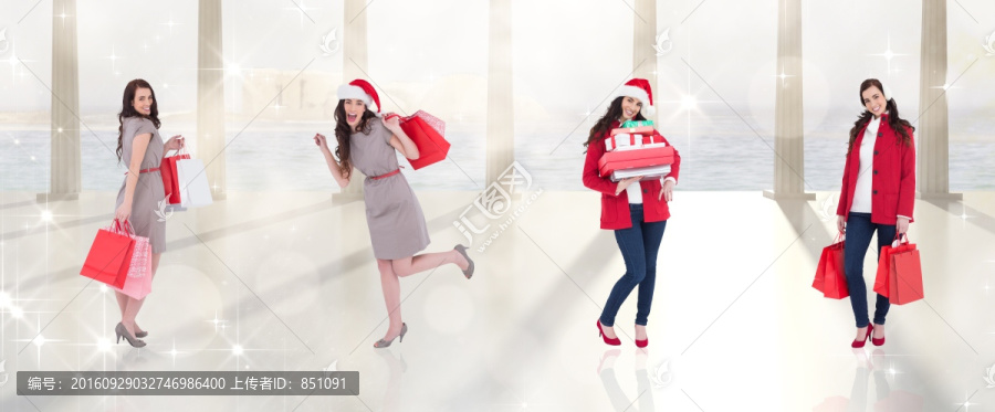 優(yōu)雅女人擺出各種姿勢