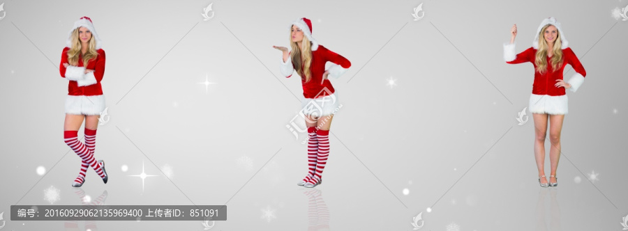 穿著圣誕衣的女人