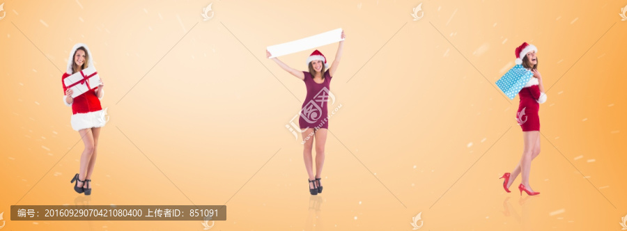 年輕的黑發(fā)女人拿著購物袋