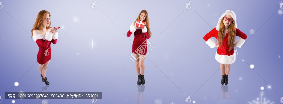 拿著禮盒的女人