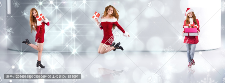 拿著禮盒的女人