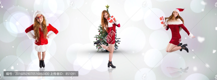 拿著禮盒的女人