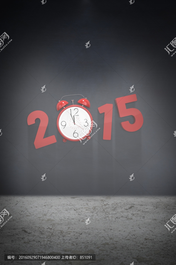 2015的復(fù)合圖像與鬧鐘