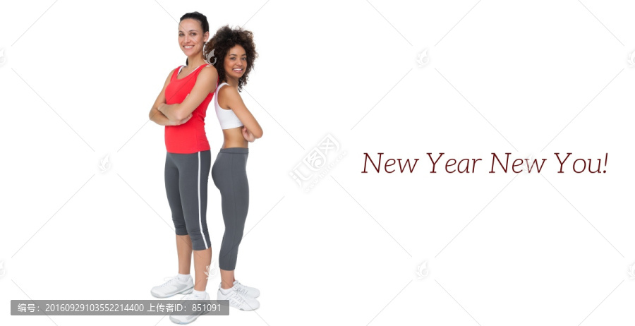 背靠背的兩個女人