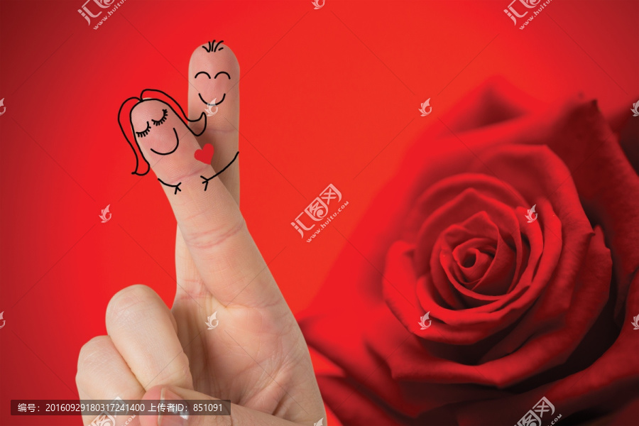手指交叉的復(fù)合像一對(duì)夫婦