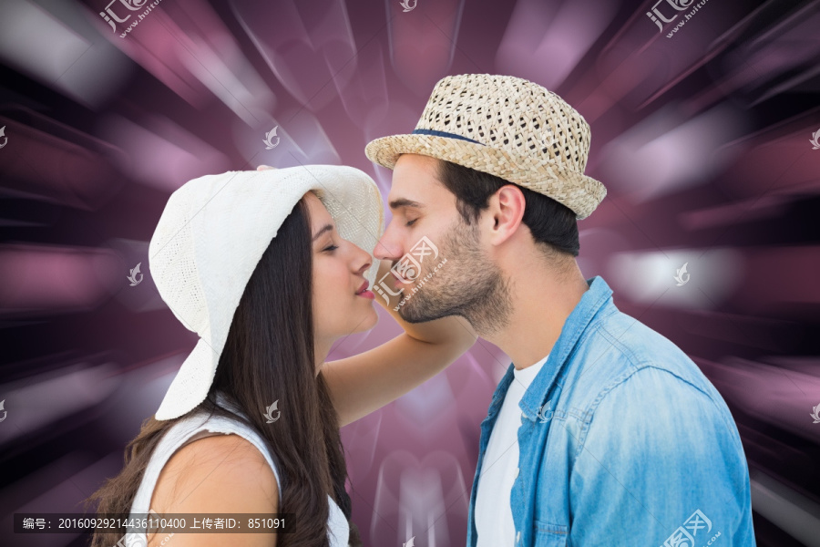 夫婦接吻的復(fù)合形象