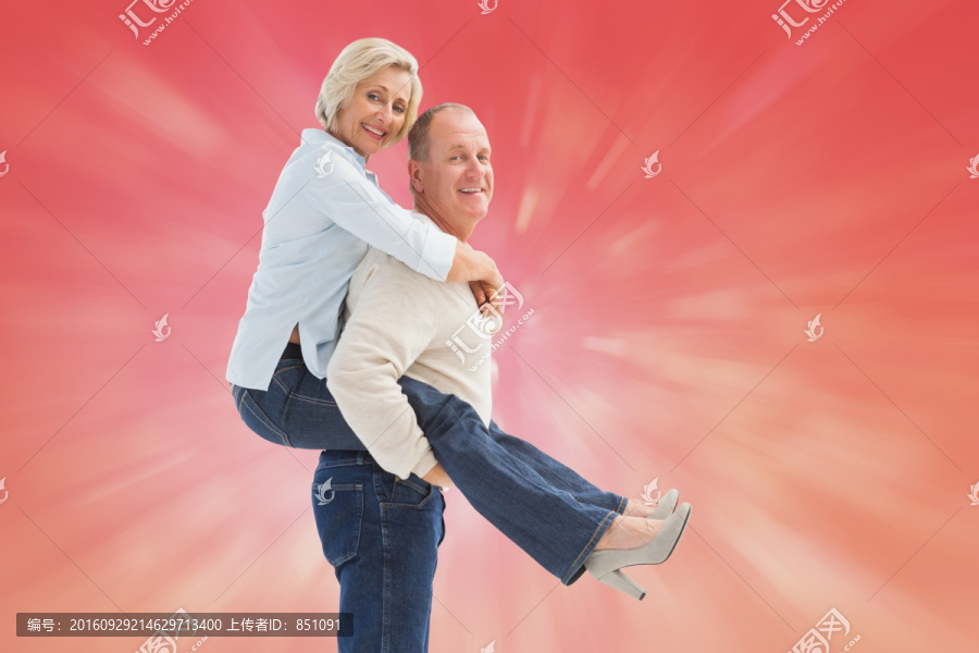 背著妻子的男人