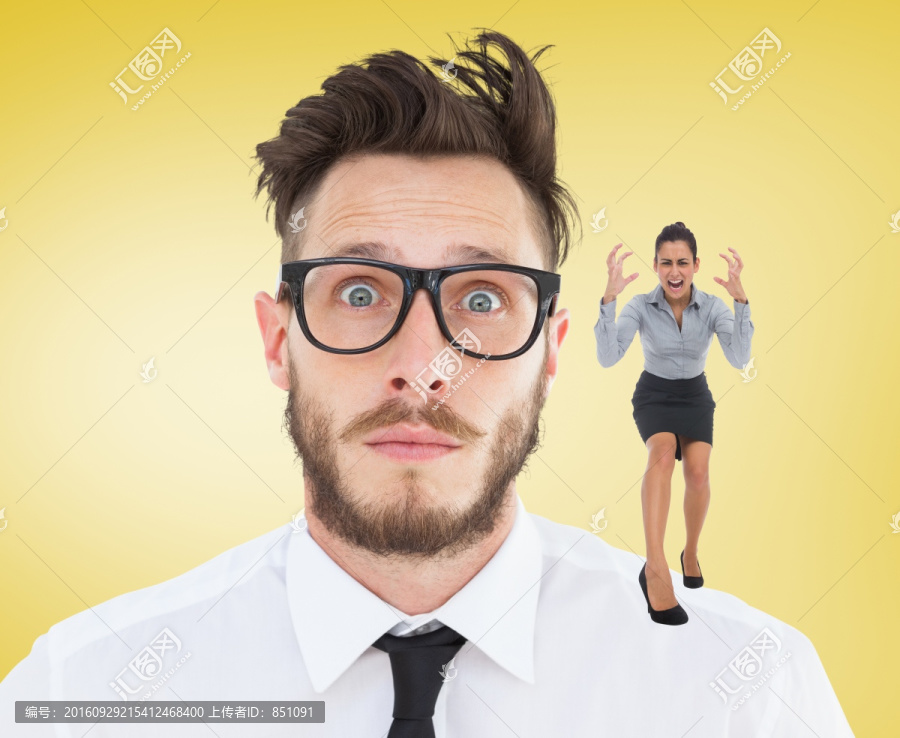 男人震驚的復(fù)合形象