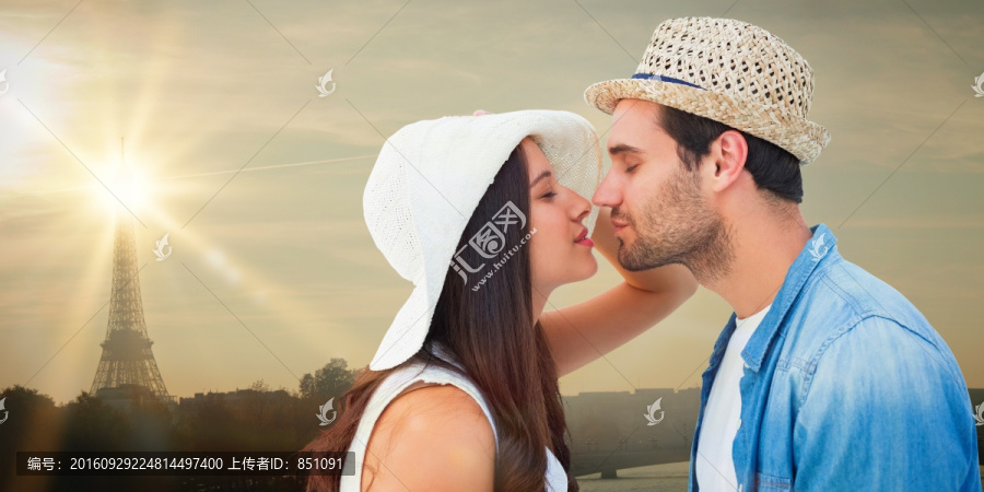 夫婦親吻的復(fù)合形象