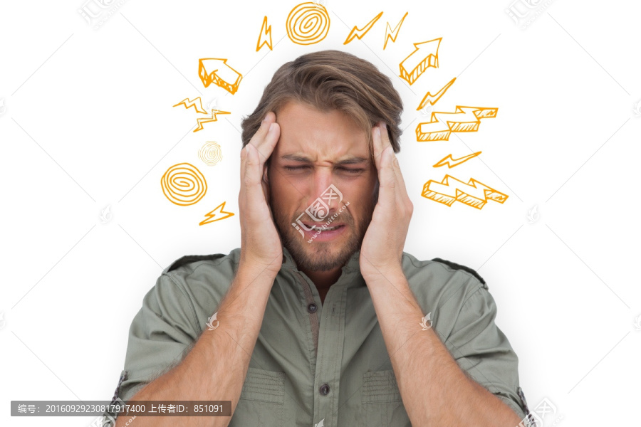 男人頭痛的復(fù)合形象