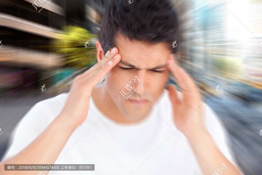 男子頭痛的復合形象
