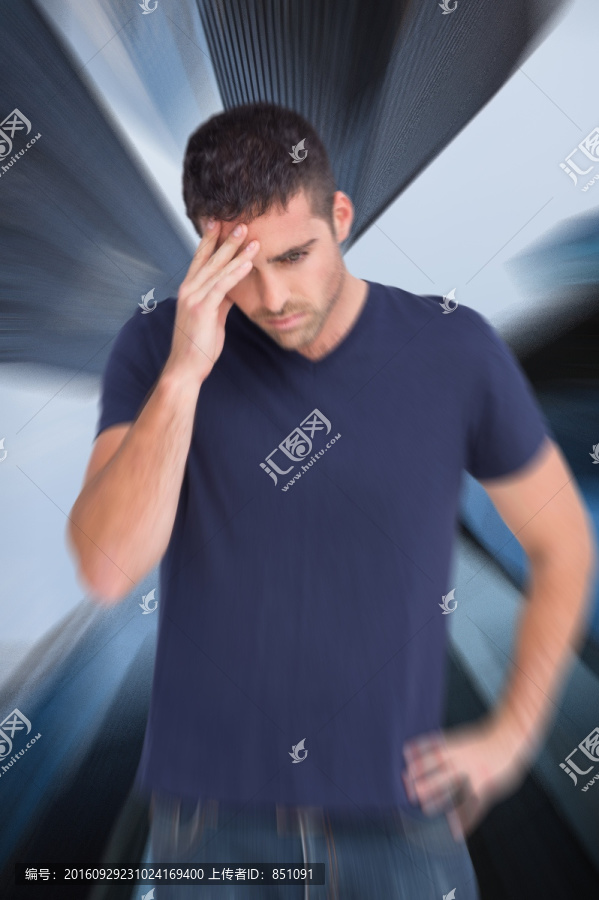 男人頭痛的復(fù)合形象