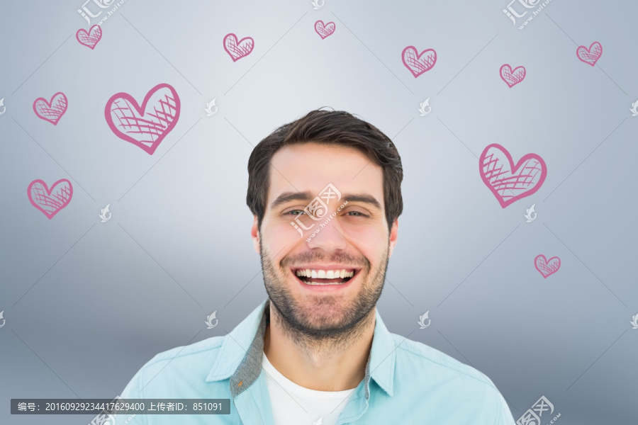 男人微笑著的復合形象