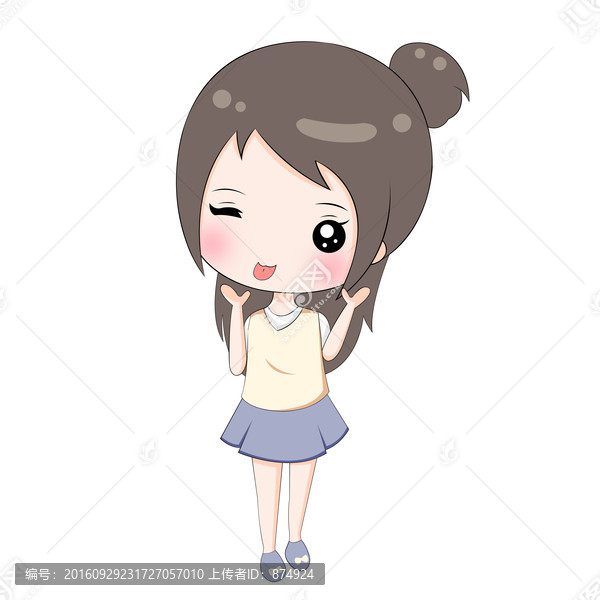 可愛(ài)卡通女孩卡通形象
