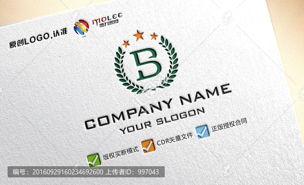 B字母,大氣,LOGO設(shè)計