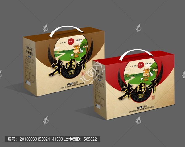牛肉干包裝平面展開