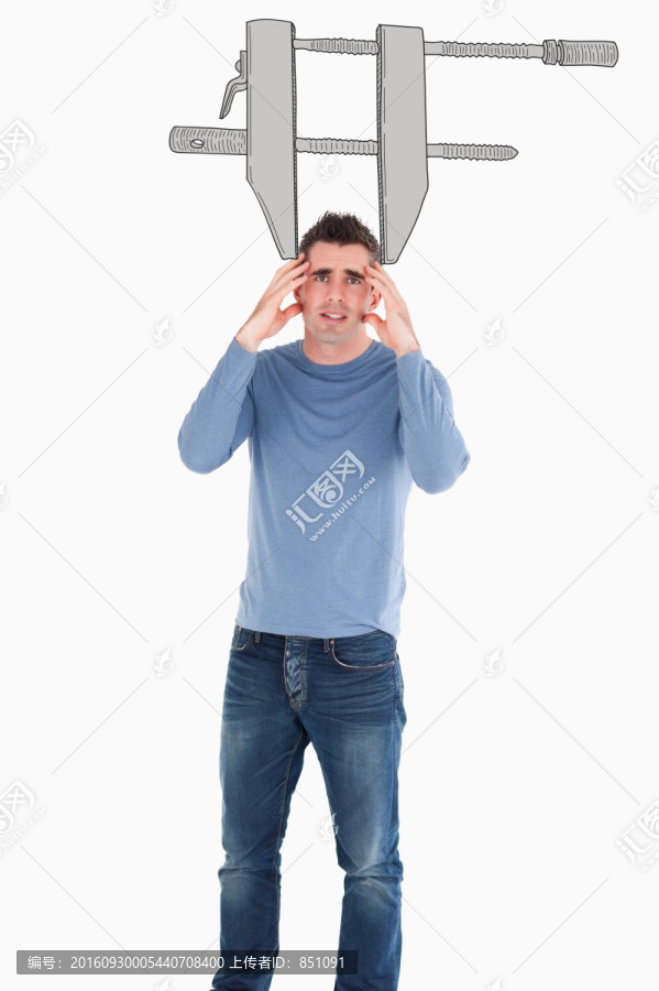 男人頭痛的復合形象